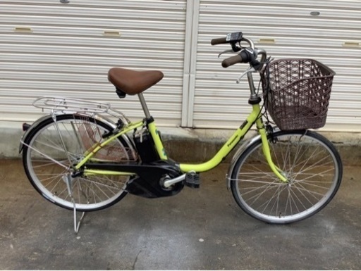 376  パナソニック最新機種電動アシスト自転車vivi24インチ　キミドリボディー