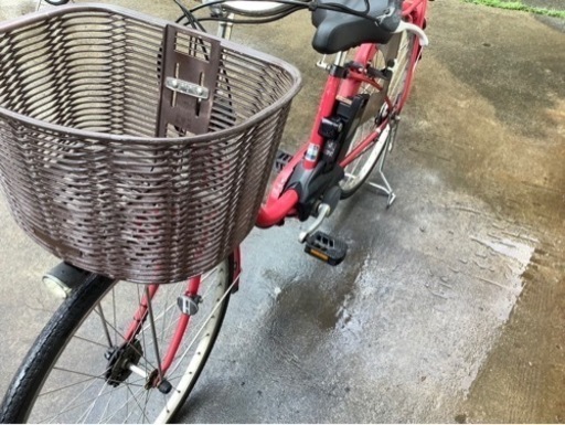 377  パナソニック新機種電動アシスト自転車viviDXSD26インチレッドボディー