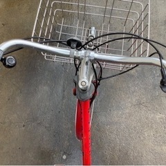 378  ブリヂストン新機種電動アシスト自転車ハイディB26インチレッドアルミボディー