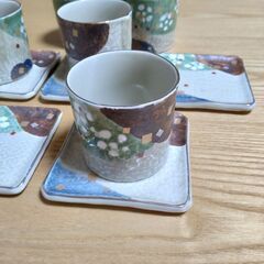 茶器　急須　湯呑　茶托の画像