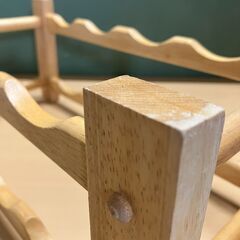 木製二段ワインラックの画像