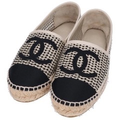 【美品】CHANEL エスパドリーユ　ココマーク・スリッポン　シ...