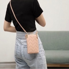 ミニショルダー ウォレット ピンク  お財布の画像