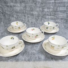 HOYA CHINA JAPAN　カップ＆ソーサー5客セット　果...