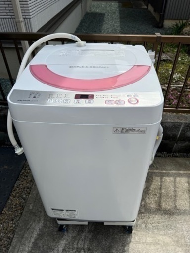 2016年製　SHARP シャープ洗濯機　ES-GE60R 6kg 家電 生活家電 洗濯機