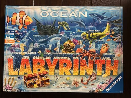 ★ゲーム★ ボードゲーム オーシャン・ラビリンス ラベンスバーガー社 開封済み 数回使用 中古 状態良好