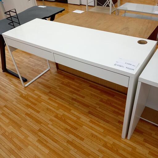 ★ジモティ割あり★ IKEA　デスク　ホワイト　クリーニング済　YJ2176