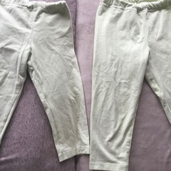 とっても便利！女児　110㎝　6ー7分丈レギンスタイツ2枚セット...