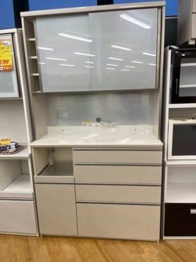 N598★パモウナ製★ ２面レンジボード★食器棚★カップボード★1200ｍｍ