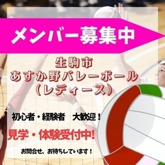 生駒市　あすか野小学校の校区　レディース　バレーボール