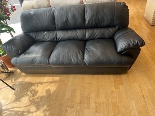 N599★ 合皮3Pソファ★ソファ★2000ｍｍ