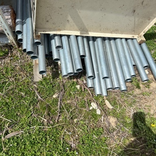 お渡し終了。早い者勝ち。単管　倉庫　プレハブ　車庫作りに。まとめてセット。薄物。