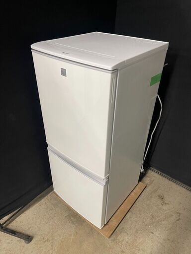 シャープ 2ドア冷蔵庫 SJ-14E7-KW 2019年製 単身用 新生活