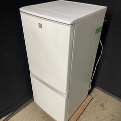 シャープ 2ドア冷蔵庫 SJ-14E7-KW 2019年製 単身用 新生活