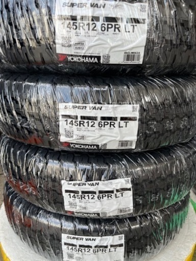 日本製！145R12 6PR(145/80R12 80/78N)ヨコハマタイヤY355D新品24年製4本 作業代、消費税全て込み17600円！