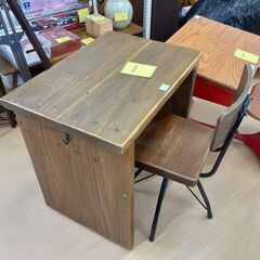 お値下げしました‼️【U1058】ヴィンテージデスク/イスセット