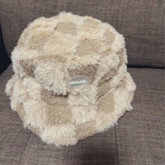 チェック柄子供用帽子