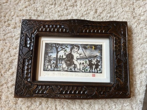 佐藤国男さん　セロ弾きのゴーシュ　版画