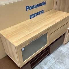 テレビ台　ガラス扉付き　ナチュラル
