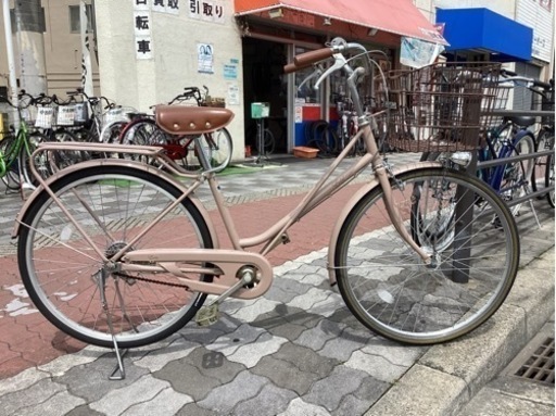 ♪ジモティー特価♪ＬＥＤオートライト付き2６型ファミリーサイクル　中古自転車　新大阪　サイクルキッズ