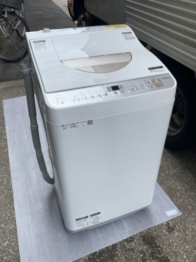 【美品】2018年製　SHARP 洗濯機5.5kg 乾燥機付き