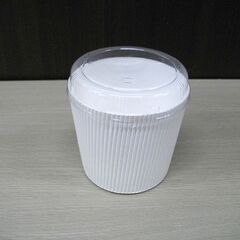 ケーキトレー 紙容器 ミニシフォンカップ 白無地 使い捨て容器 フタ付き お菓子用  円筒 50個入り テイクアウト 苫小牧西店の画像