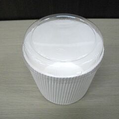 ケーキトレー 紙容器 ミニシフォンカップ 白無地 使い捨て容器 フタ付き お菓子用  円筒 50個入り テイクアウト 苫小牧西店の画像