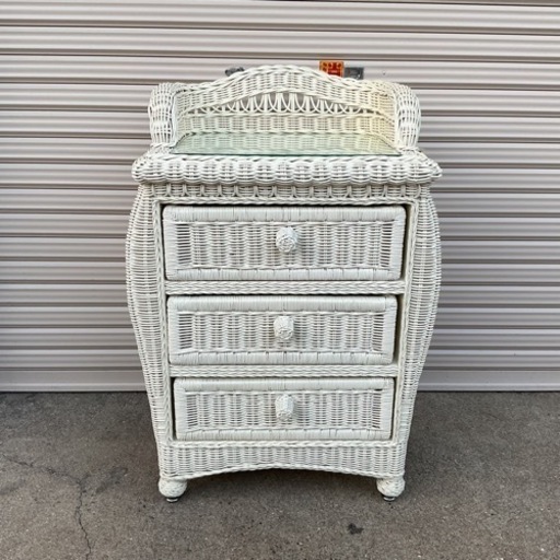 アンティーク風 レトロ ラタン調 収納 タンス 引き出し ラック