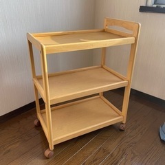家具 キャスター付きワゴン棚
