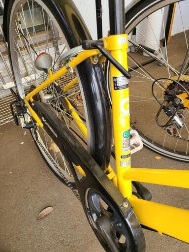 ☆店頭にて試乗可☆ J4557 シティサイクル GREYHOUND イエロー 27