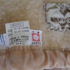 激値下げ!新品同様　ウール シングル毛布  600円の画像