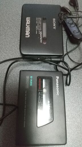 \u003c売約済み＞SONY WALKMAN WM-FX77、Panasonic S-XBS　カセットプレーヤー（当時もの）