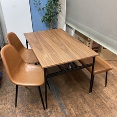 S221 ⭐ ダイニング4点セット モダンダイニングチェア 幅120cm USED