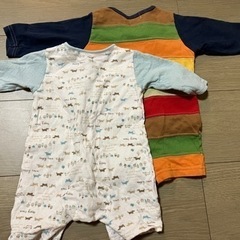 ベビー服 70 長袖　前開き　ロンパース　春秋　3着セットの画像
