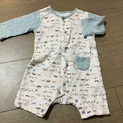 ベビー服 70 長袖　前開き　ロンパース　春秋　3着セットの画像