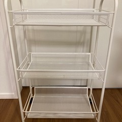 【お譲り先決定しました】IKEA HORNAVAN ホールナヴァン ワゴン　白の画像