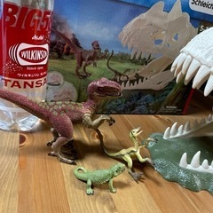 ▼【中古】Schleich★巨大恐竜の残骸トラップ⁈フィギュアの画像