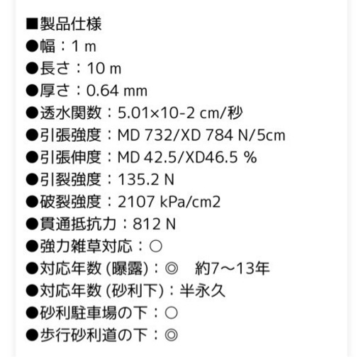  【値下げ可】ザバーン　防草シート　接続テープ付き