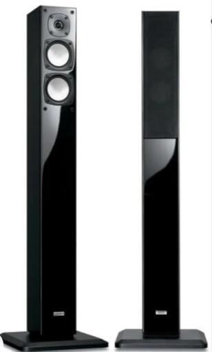 オンキョ　ピアノフィニッシュ仕上げトールスリムスピーカー　D-108E