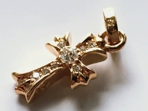 値下げ交渉可　【自身購入】正規品 クロムハーツ ベビーファット22ｋ 純正パヴェダイヤ