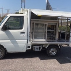 
三菱　軽トラ　移動販売車の画像
