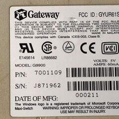 キーボード Gateway G9900の画像