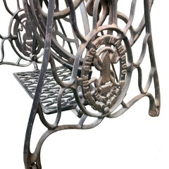 リメイク シンガーミシン アンティーク風 テーブル DIY の画像