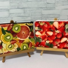 フルーツ柄ふんわりポーチセット