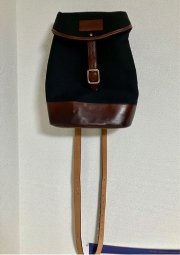 （値段交渉可能）倉敷帆布と本革を使用した手作りリュックサック