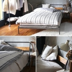 a.depeche アデペシュ 「socph bed semi-double 」ソコフ ベッド セミダブル　　アイアンフレームベッドの画像