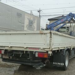 H15年 日野　デュトロ　0.995tクレーン　荷台ロング　AM/FMチューナー　バイザー　走行26000Km　フォグランプ　タダノZR103　995Kg(クレーン)　16808の画像