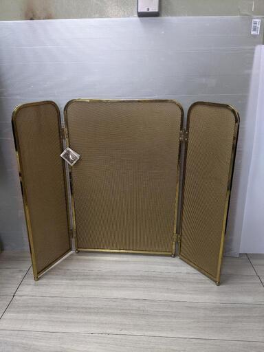 スペイン製ビンテージ ファイヤースクリーン 真鍮 間仕切り
