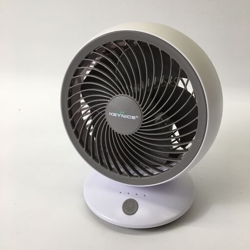 2/5終NH KEYNICE 自動首振りサーキュレーター QT-U608C 卓上 扇風機 コンパクト USB 動作品 24d菊MZ