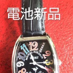ミッシェルジョルダン 腕時計 レディース   MICHEL JURDAIN ブランド スクエア 男女兼用　電池新品　4月7日交換済　専用箱付きの画像